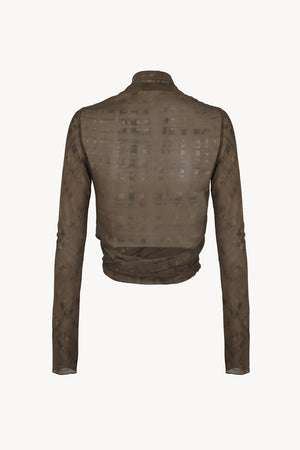 Mire, chaqueta de seda teki print