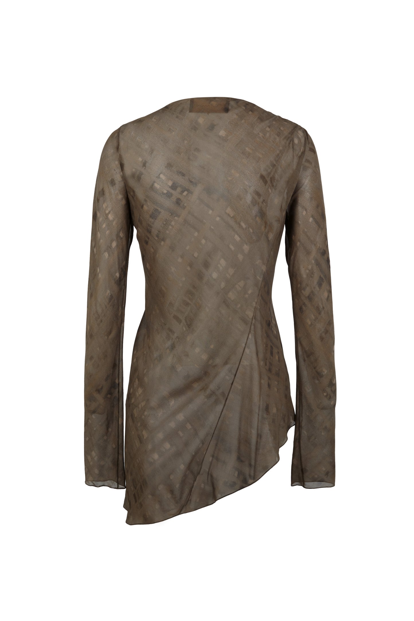 Mire, top de seda teki print