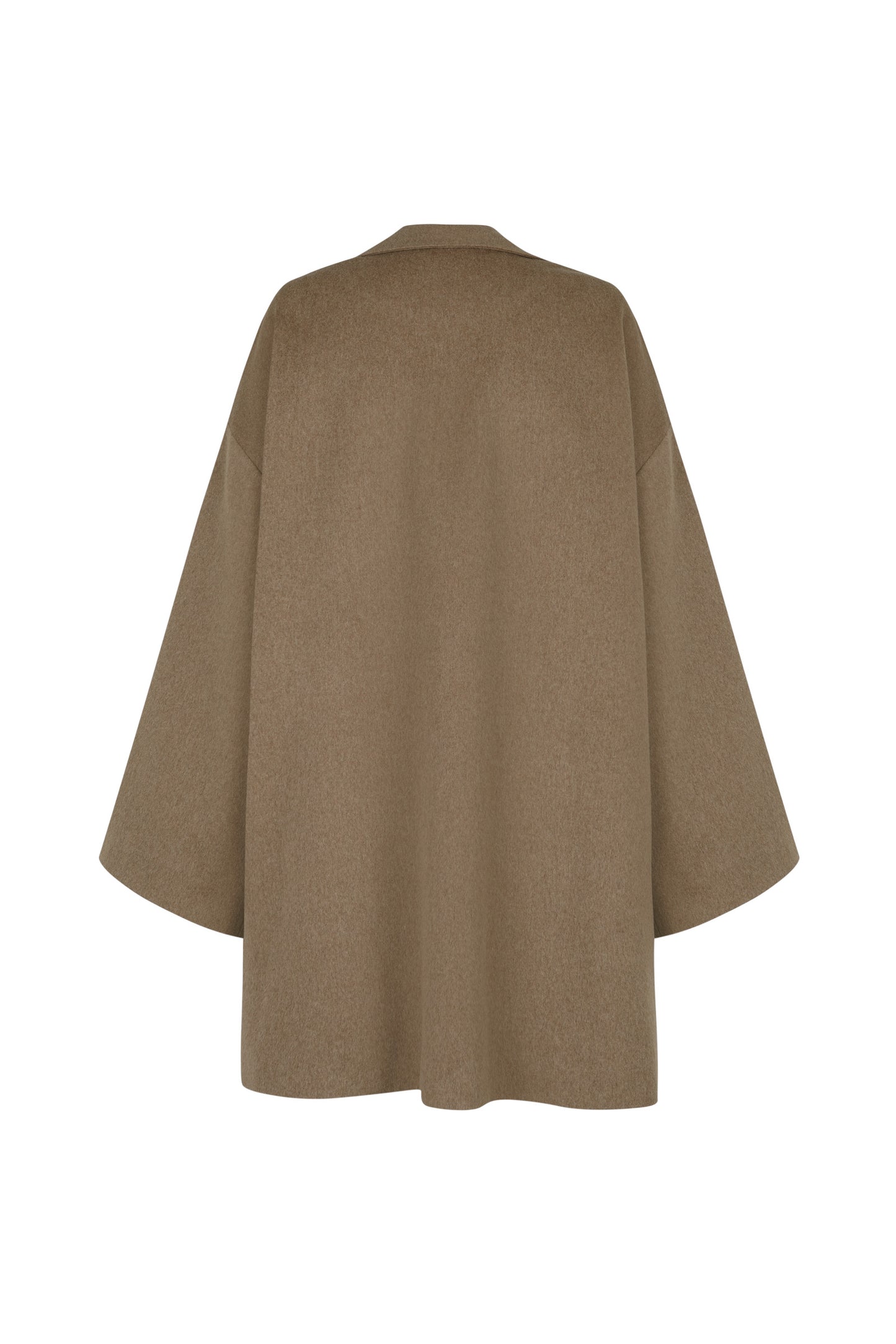 Miso, hazelnut virgin wool coat