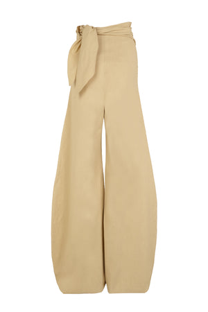 Mite, beige wrap pants