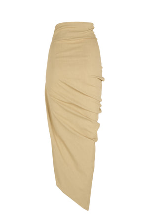 Mite, beige midi skirt