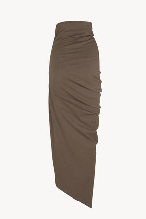 Mite, cocoa midi skirt