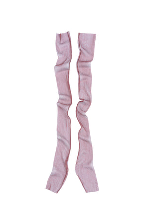 Mito, cranberry silk tulle mittens 