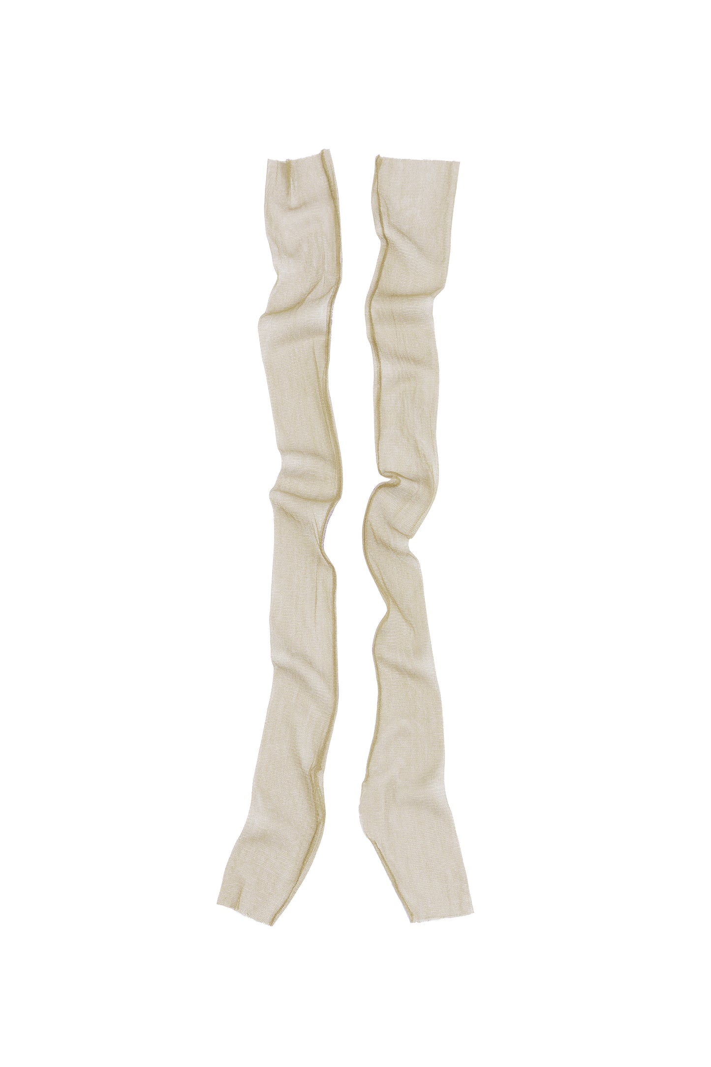 Mito, olive silk tulle mittens 