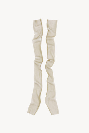 Mito, olive silk tulle mittens 