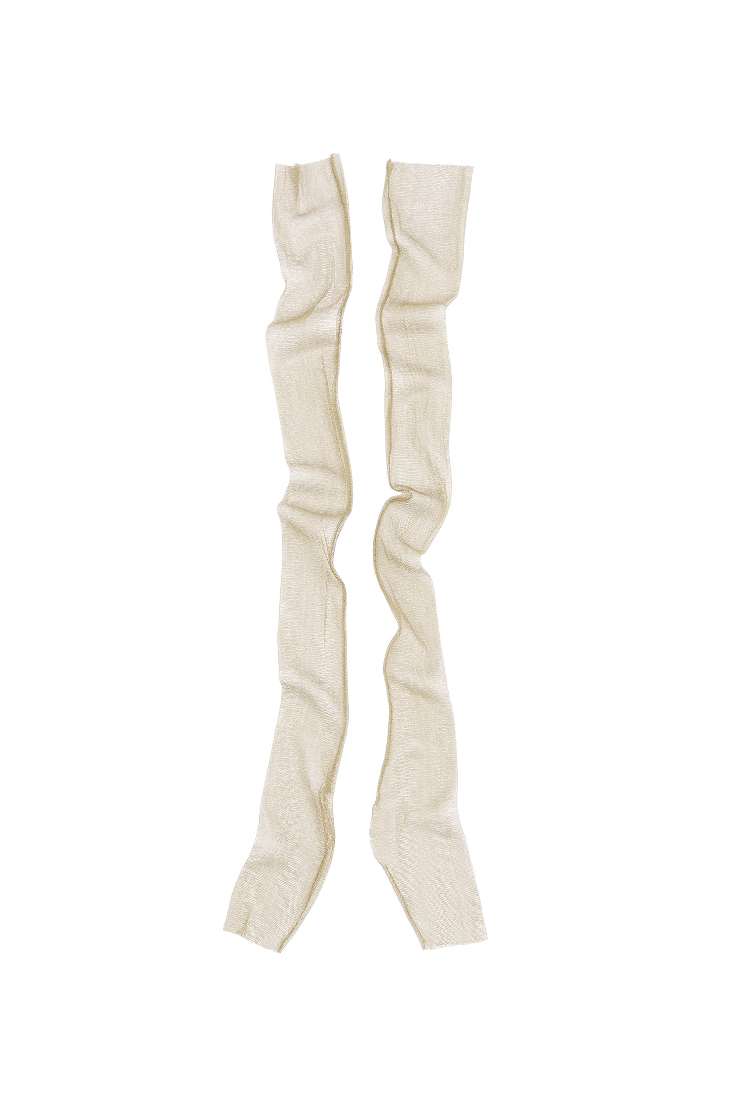 Mito, beige17 silk tulle mittens