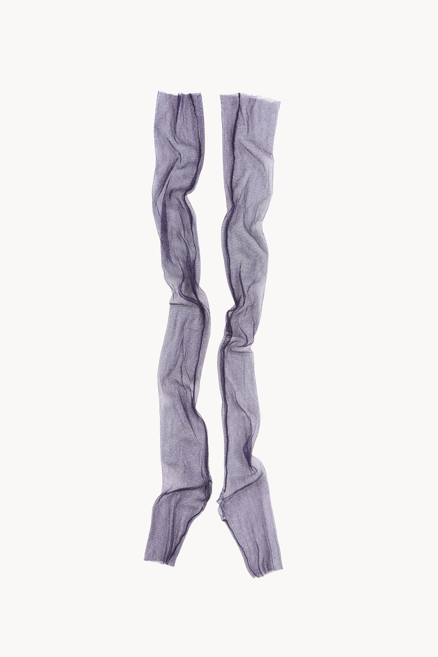Mito, dark purple silk tulle mittens