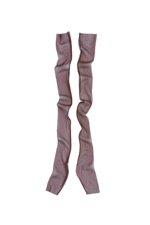 Mito, marron c2 silk tulle mittens