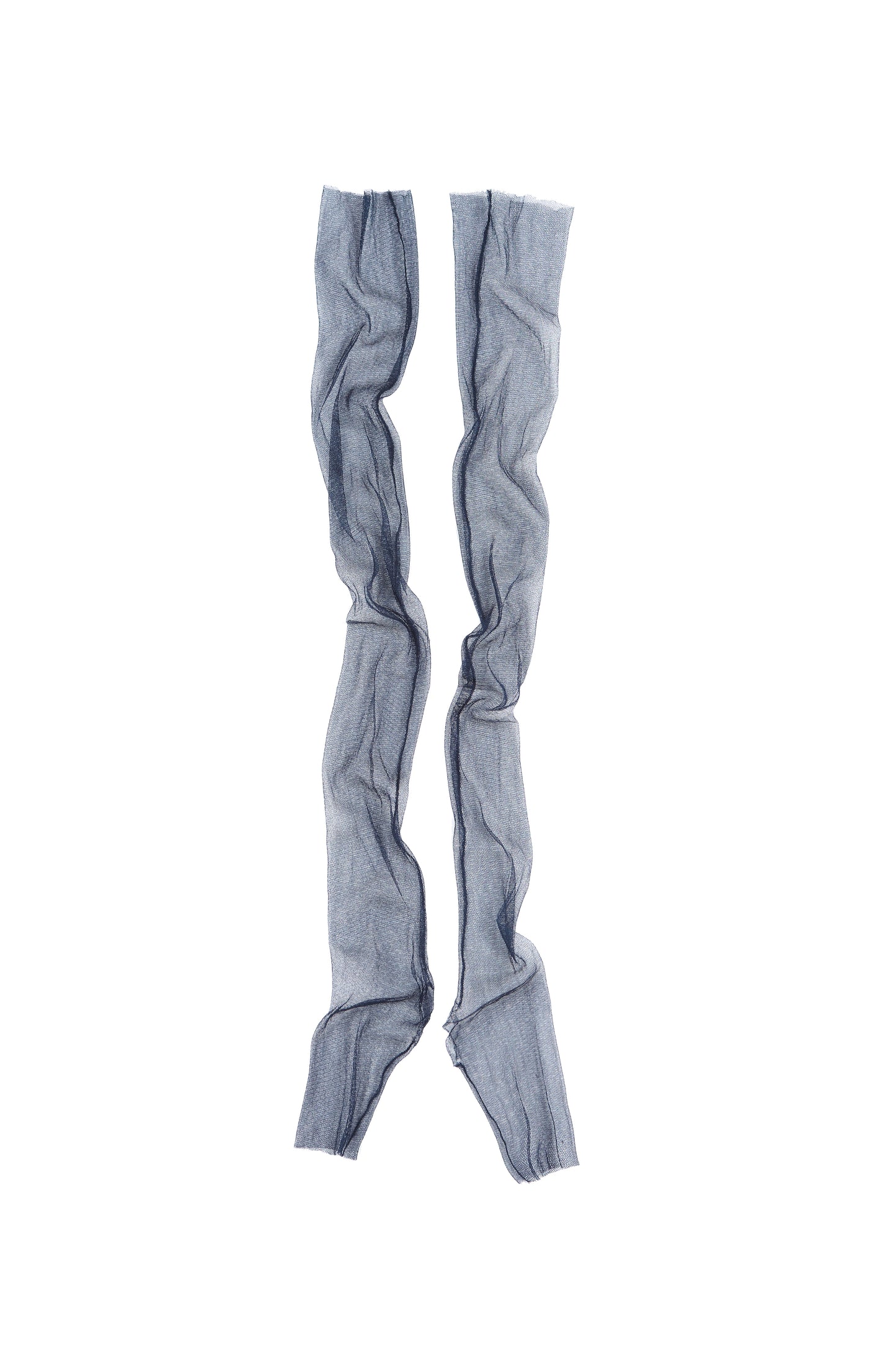 Mito, navy RG silk tulle mittens