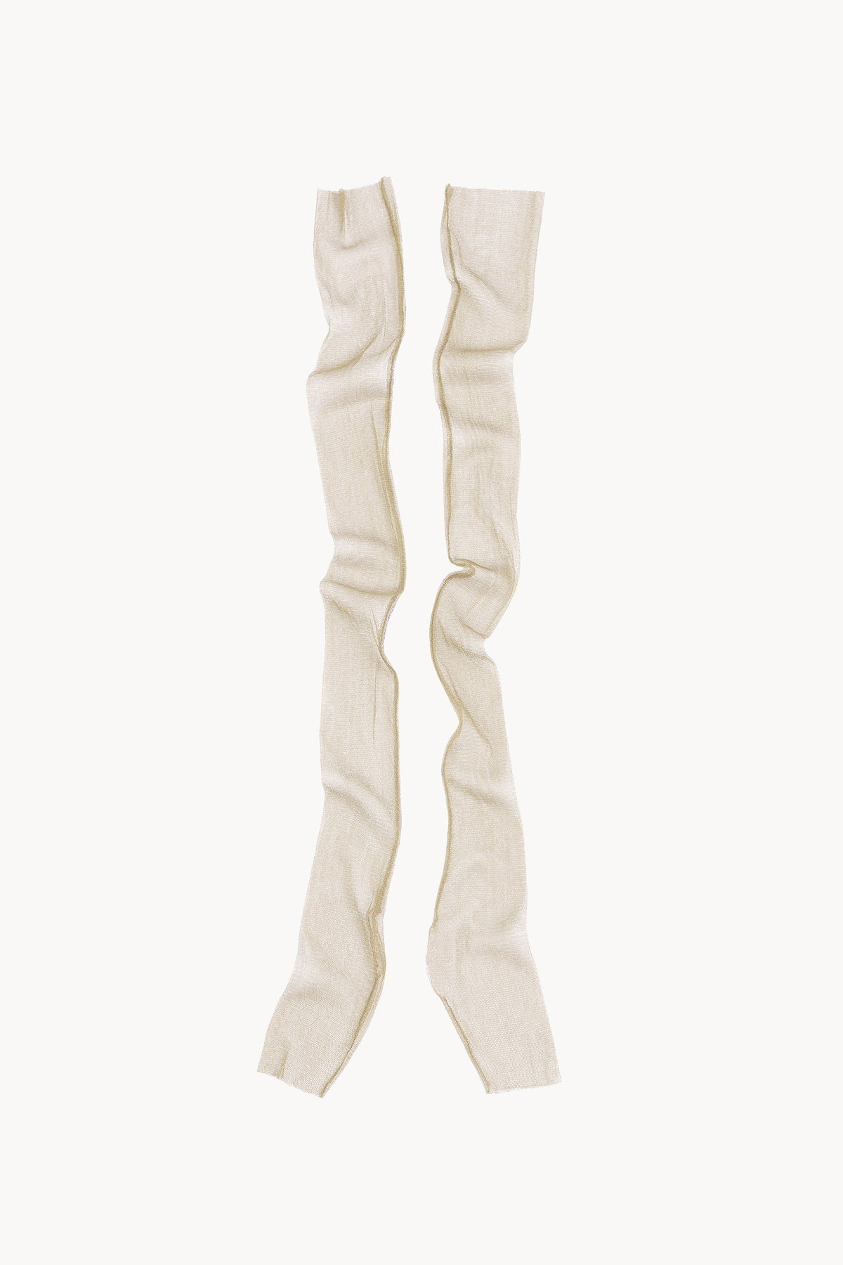 Mito, nude silk tulle mittens