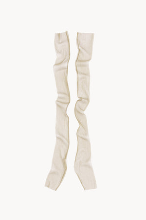 Mito, nude silk tulle mittens
