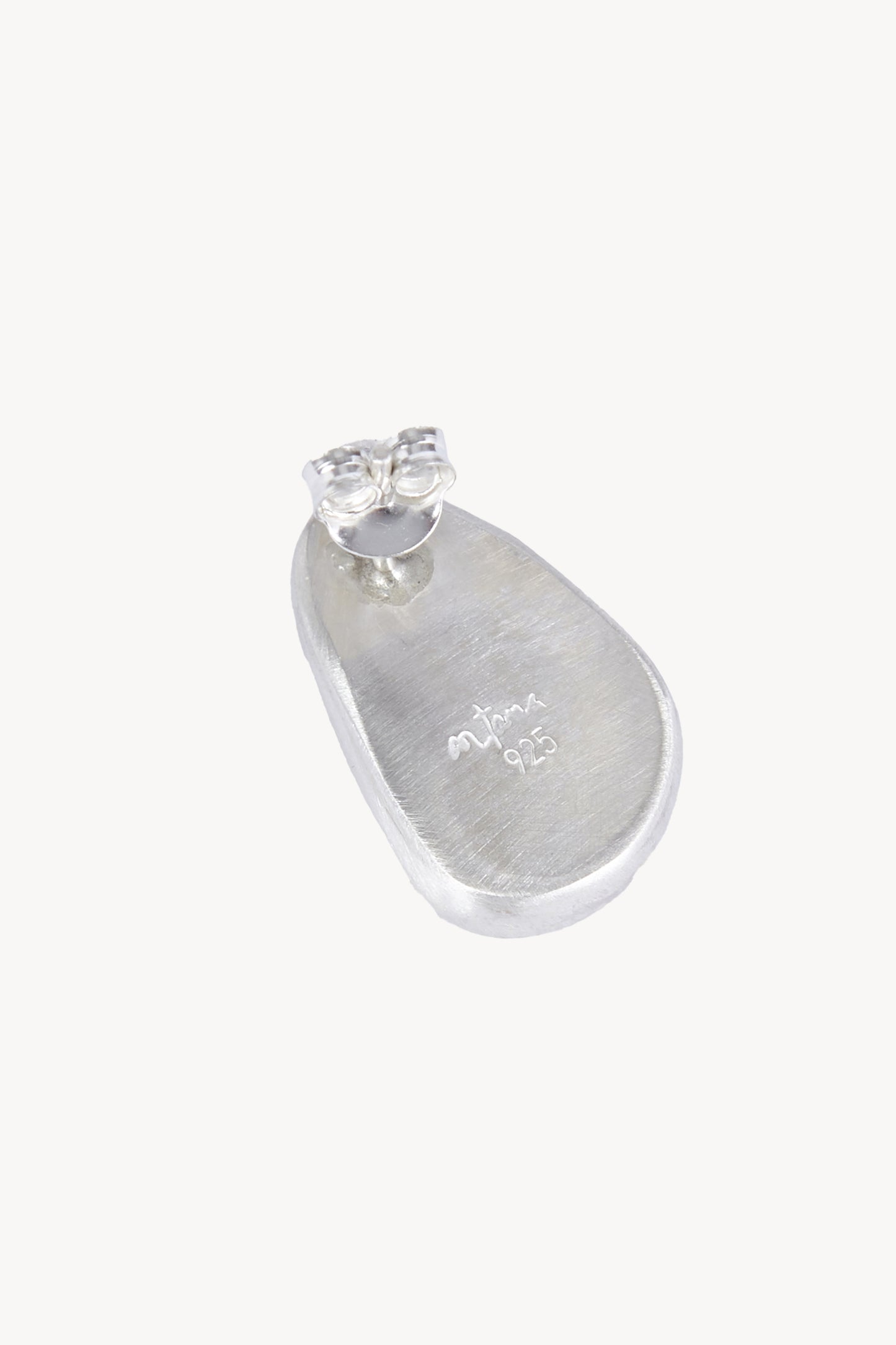 Mizar dcha, pendiente ovalado de plata