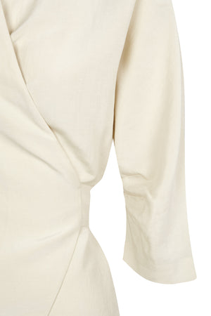 Mona, ivory linen and silk jacket