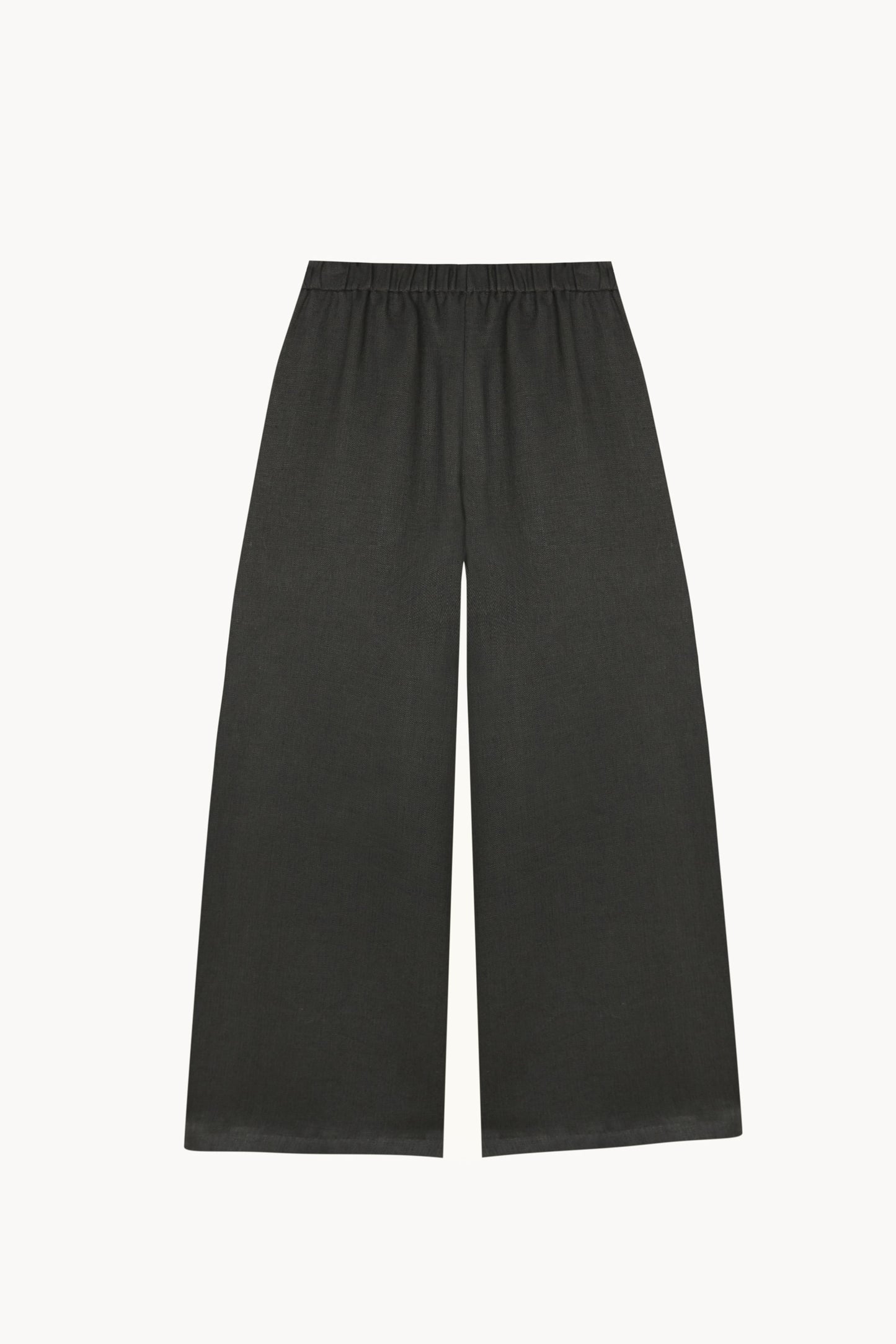 Mona, ocean blue linen and wool trousers