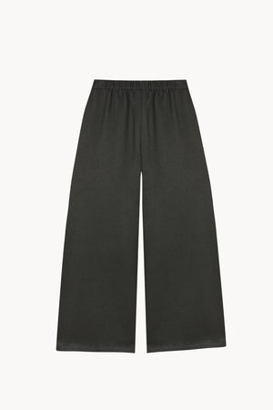 Mona, ocean blue linen and wool trousers