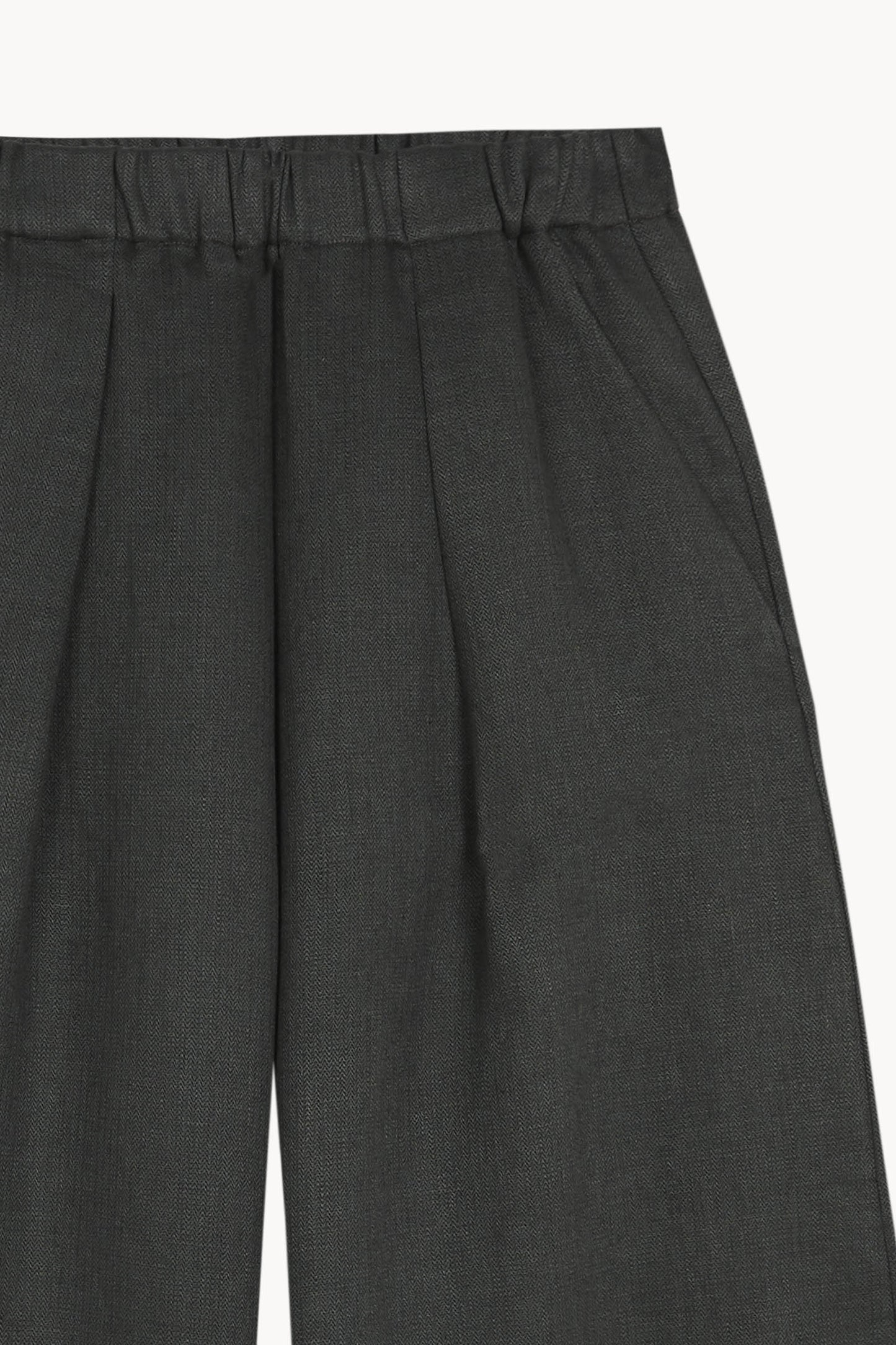 Mona, ocean blue linen and wool trousers