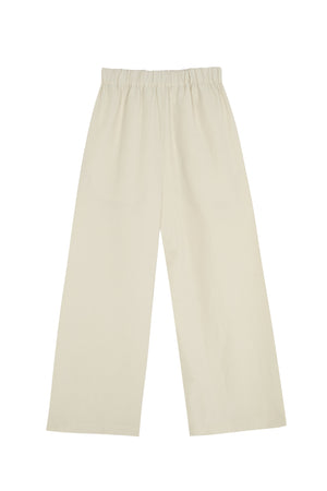 Mona, ivory linen and silk pants