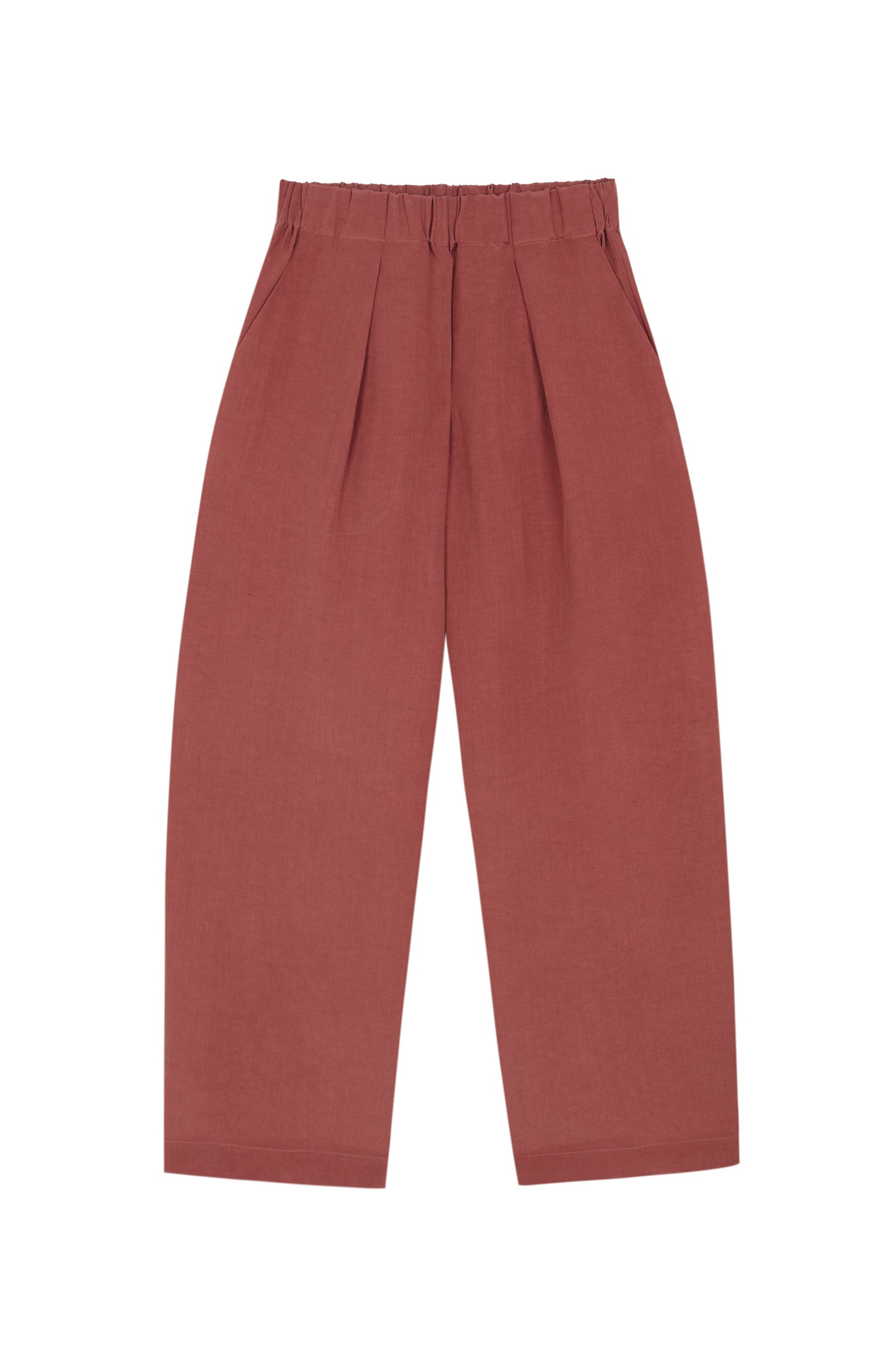 Mona, strawberry linen and silk pants