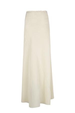 Mona, ivory linen and silk skirt