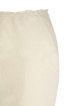 Mona, ivory linen and silk skirt