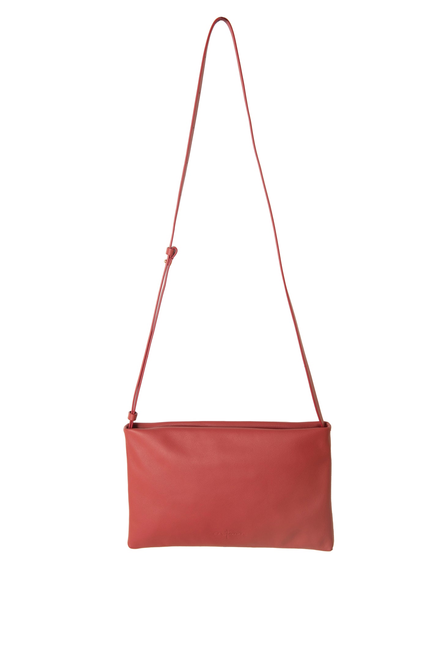 Myla, red leather shoulder bag