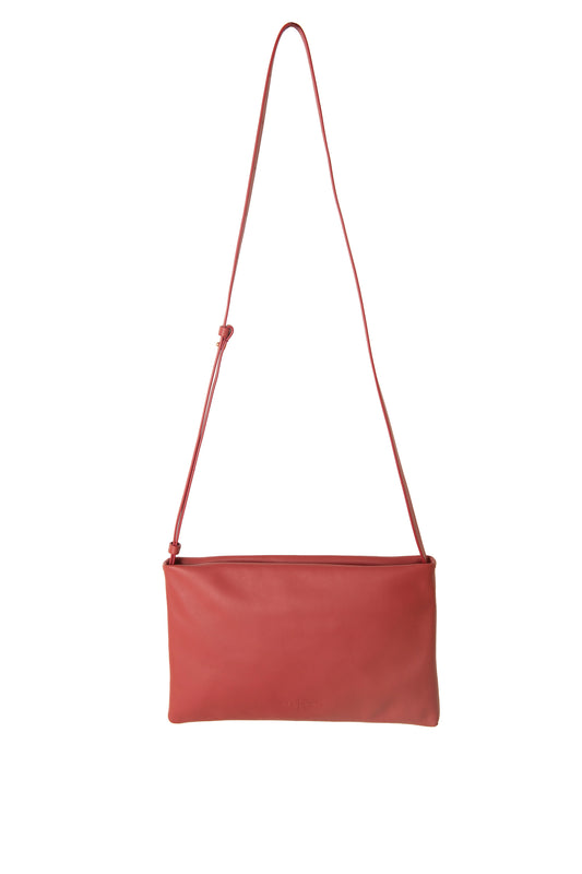 Myla, bolso bandolera en cuero rojo