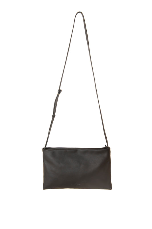 Myla, black leather shoulder bag