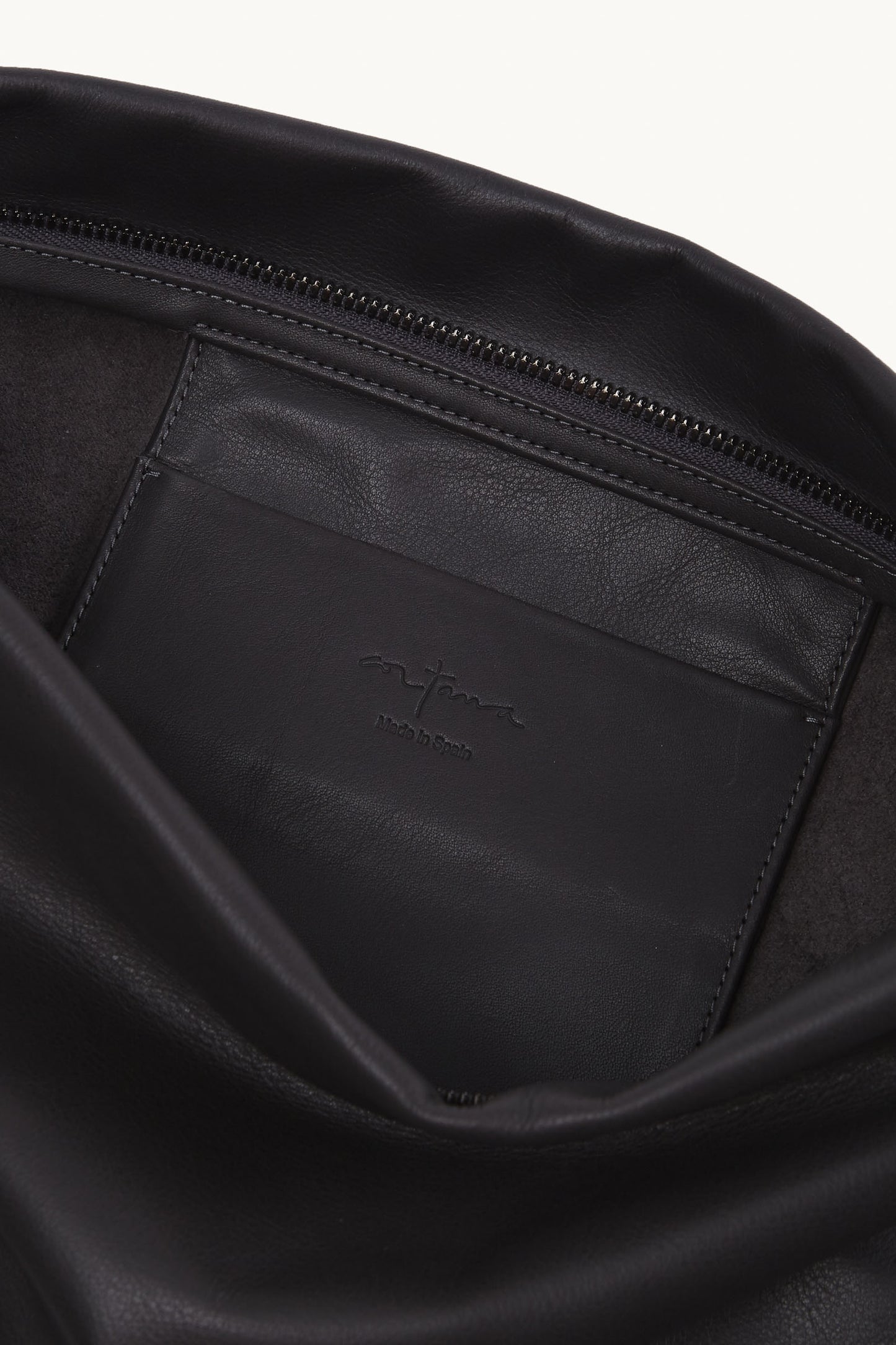 Myla, dark grey leather crossbody bag