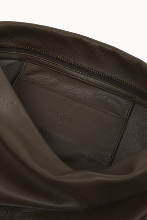 Myla, bolso bandolera de piel kaki