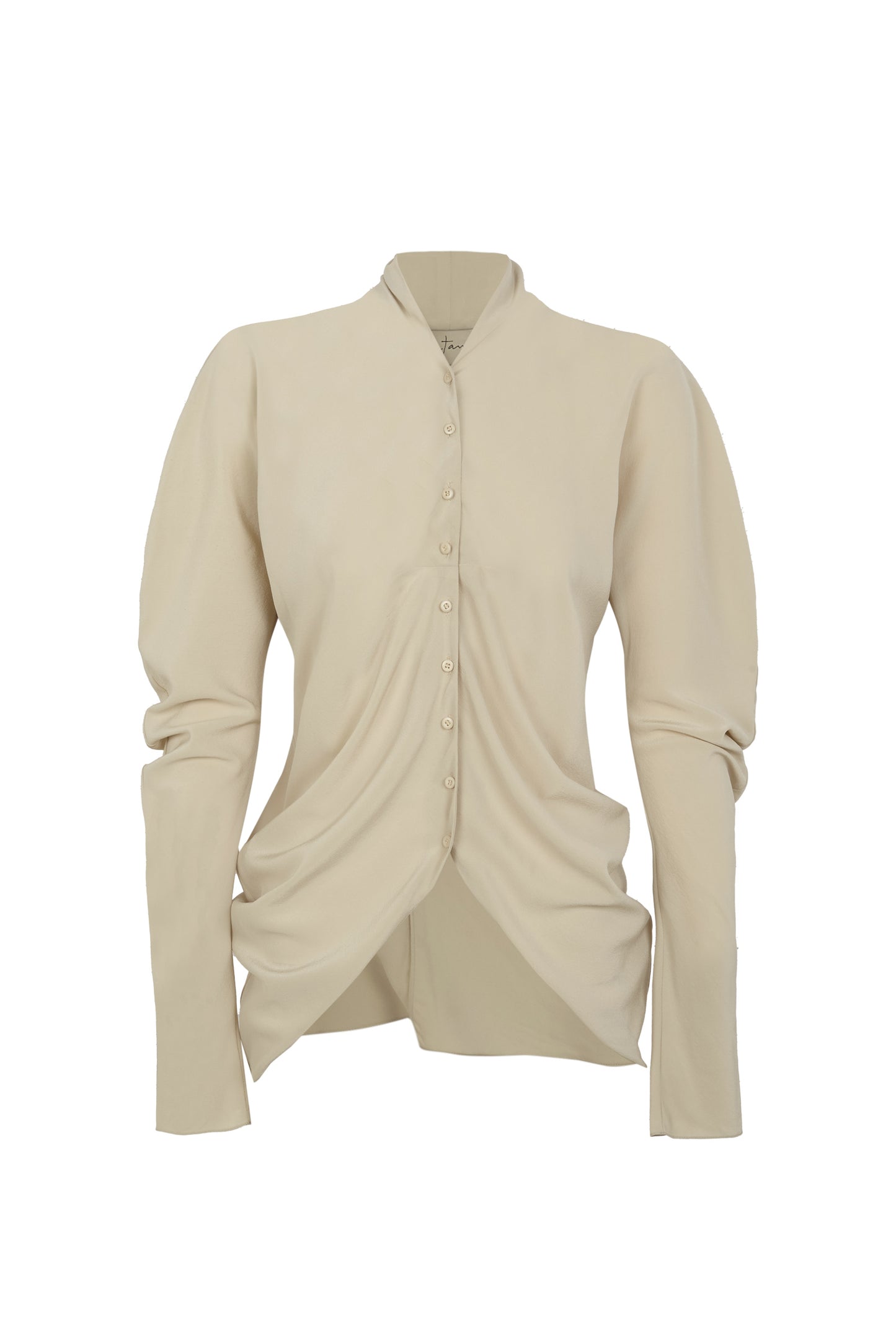 Mystic, beige silk shirt
