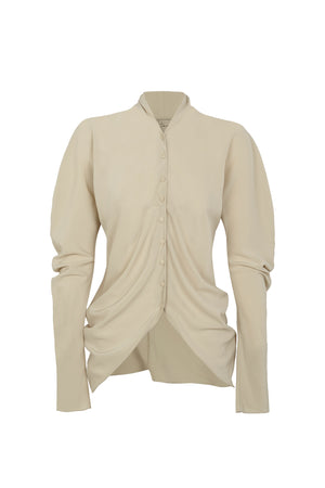Mystic, beige silk shirt