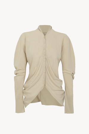 Mystic, camisa de seda beige