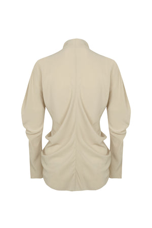 Mystic, beige silk shirt