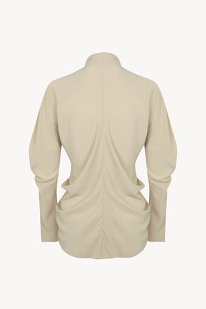 Mystic, camisa de seda beige