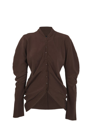 Mystic, camisa de seda uva