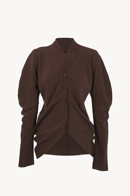 Mystic, grape silk shirt