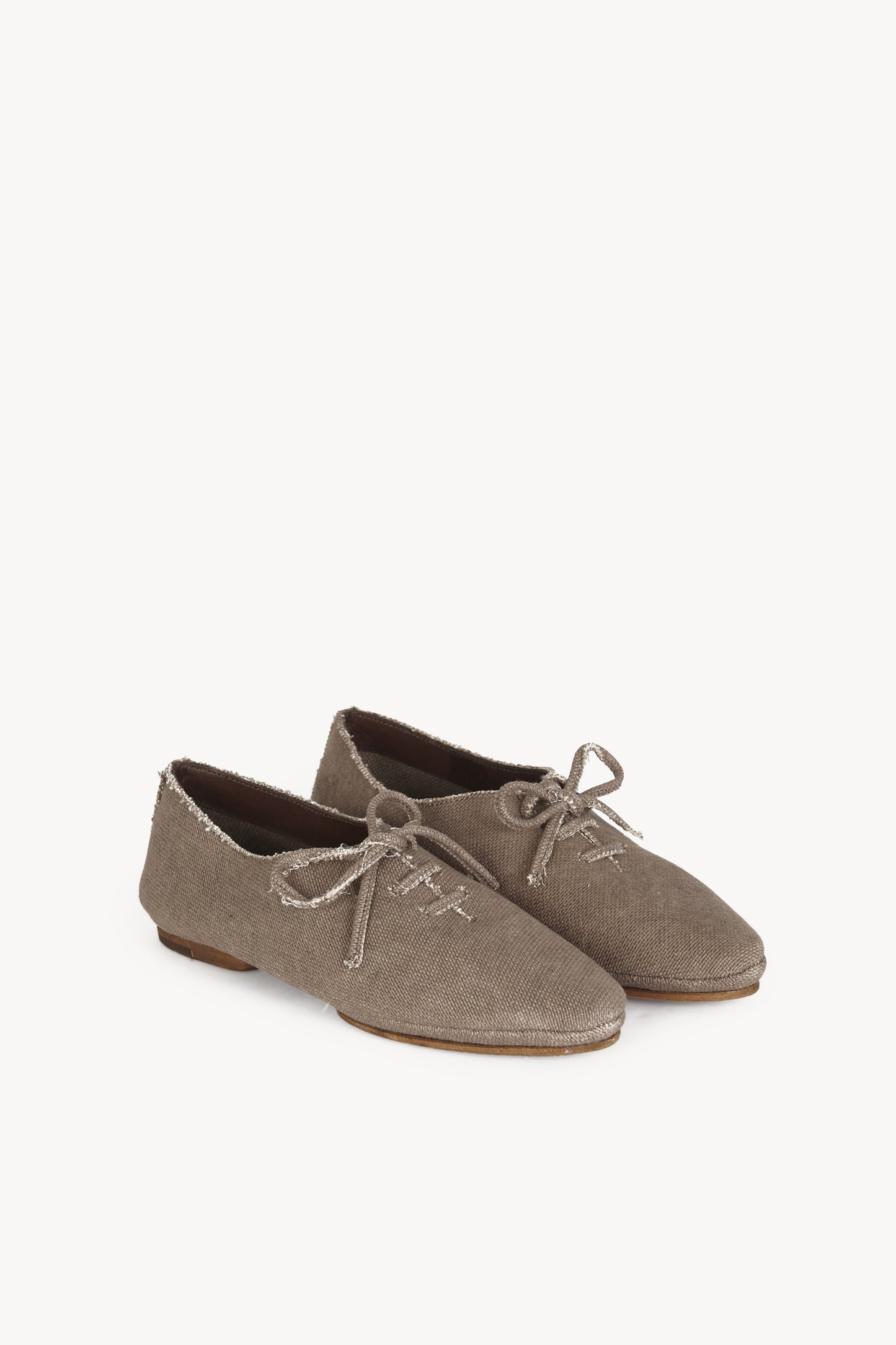 Naila, mauve cotton oxford shoes