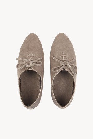 Naila, mauve cotton oxford shoes
