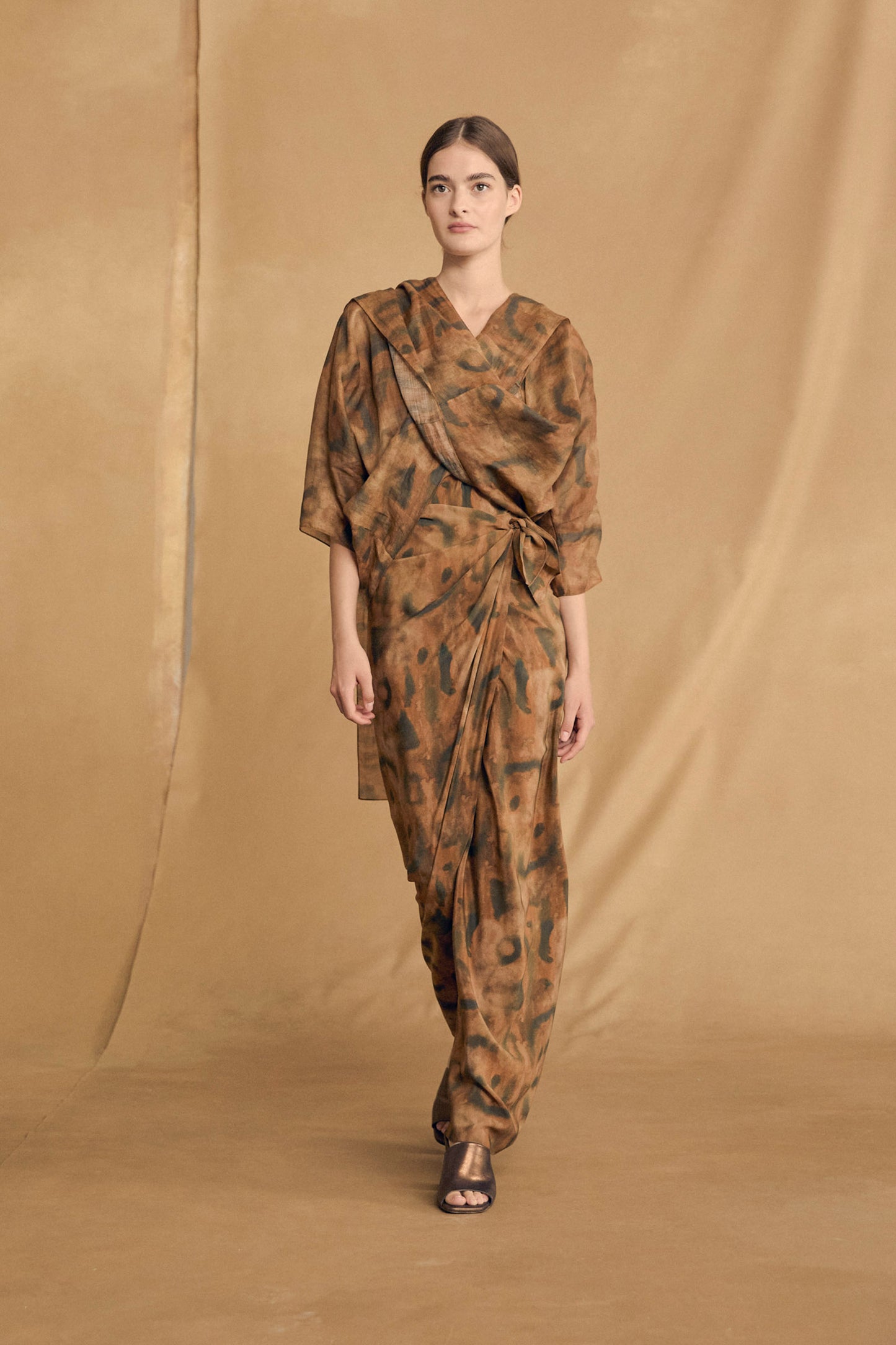 Mala, taiyo print silk dress