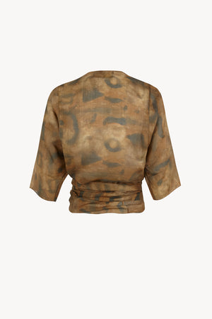 Nala, top de ramio taiyo print