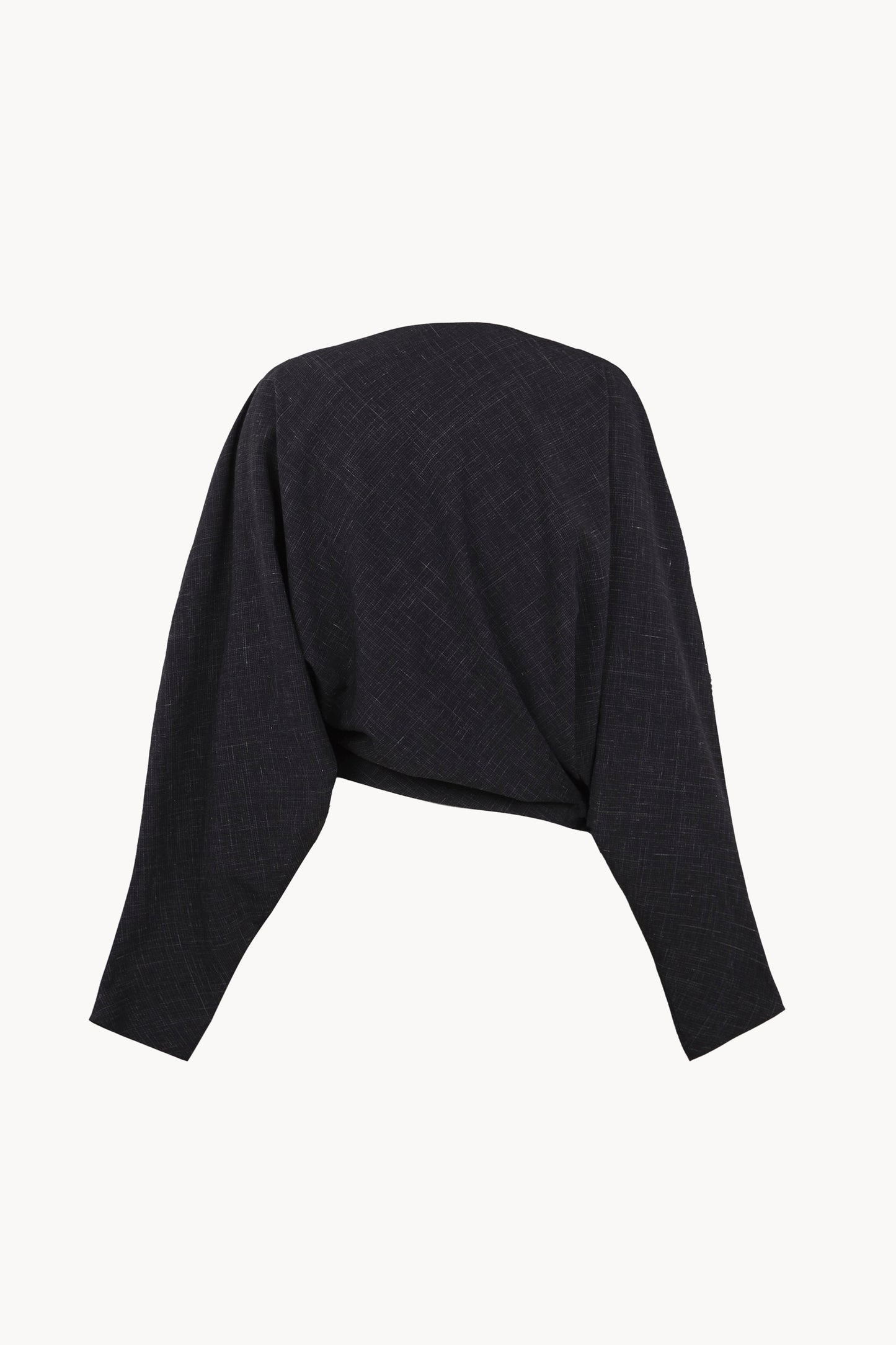 Nasa, black virgin wool and silk top
