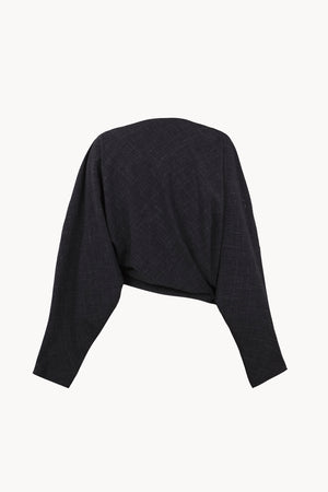 Nasa, black virgin wool and silk top