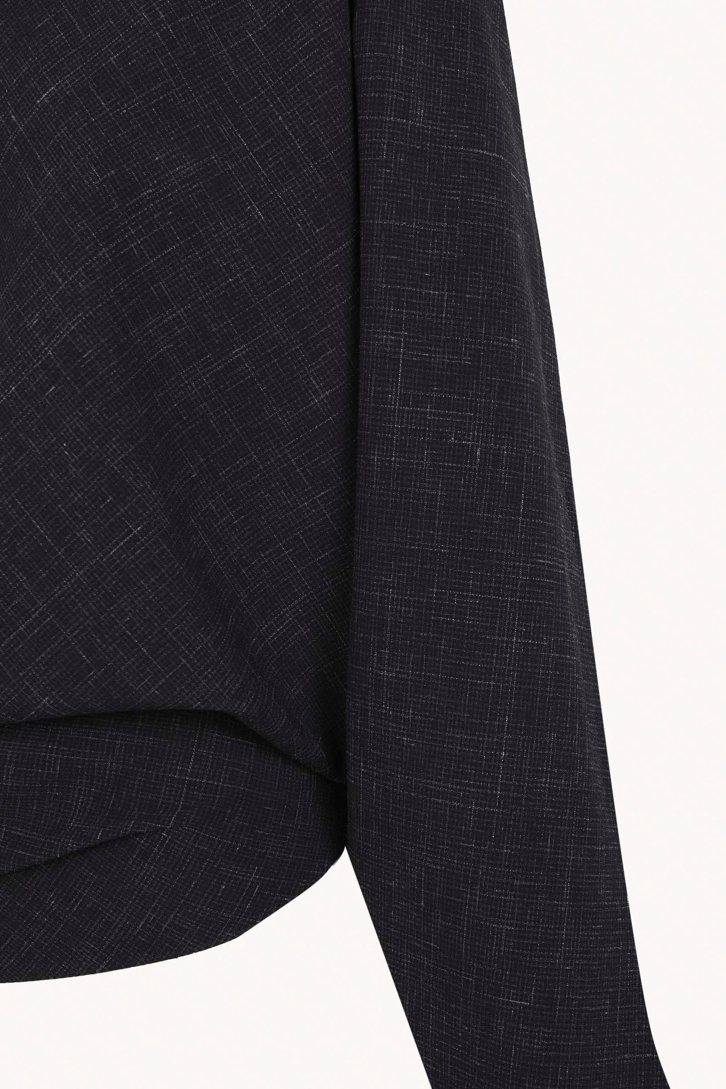 Nasa, black virgin wool and silk top
