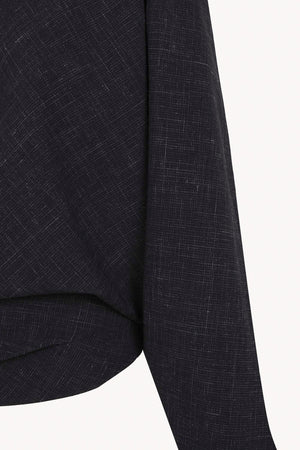 Nasa, black virgin wool and silk top