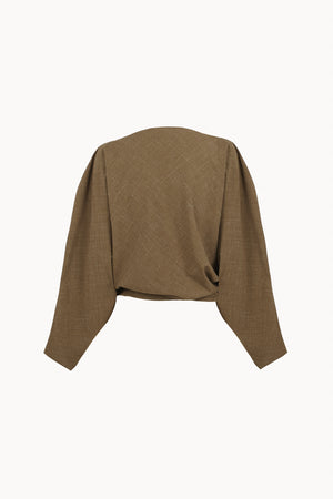 Nasa, light brown virgin wool and silk top
