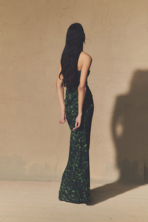 Nicky, asymmetrical printed silk dress