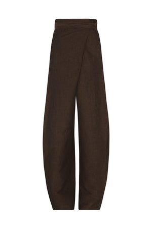 Nico, brown striped jacquard pants