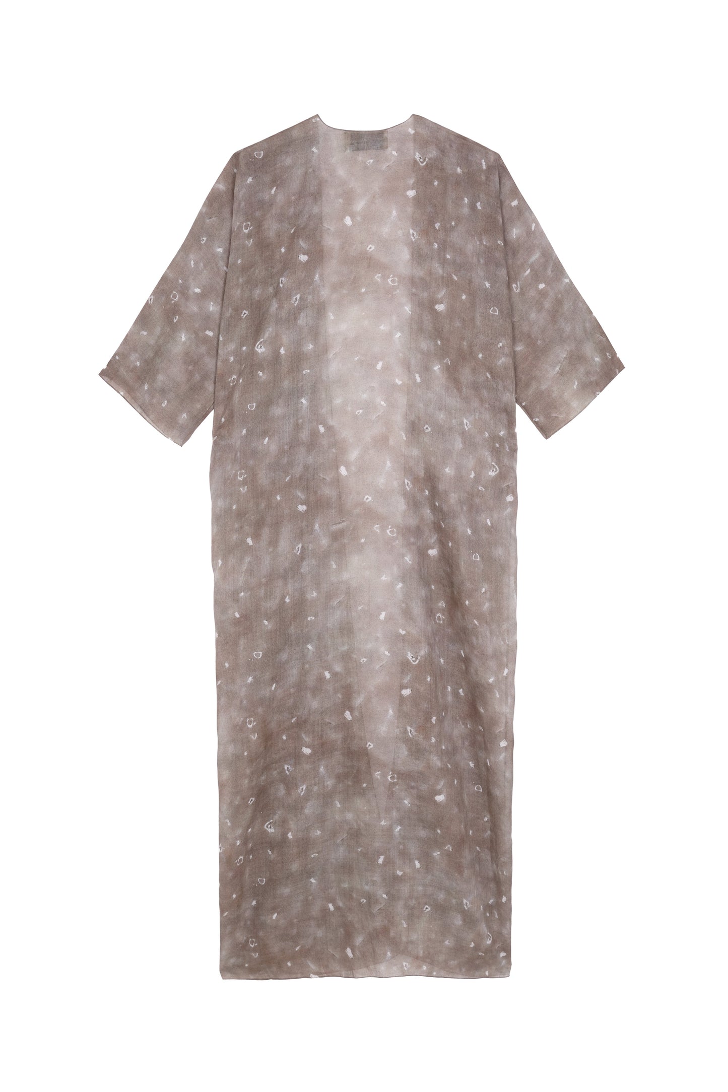 Nina, ayaz print long ramie jacket