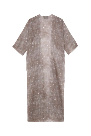 Nina, ayaz print long ramie jacket