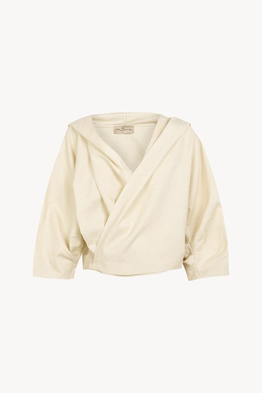 Noa, chaqueta de lino y algodon marfil